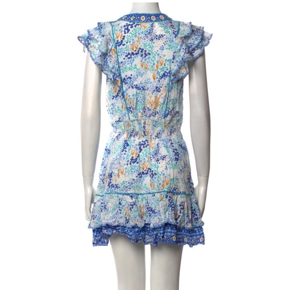 Poupette St. Barth Camilla Blue Floral Mini Dress NWOT - Picture 8 of 10